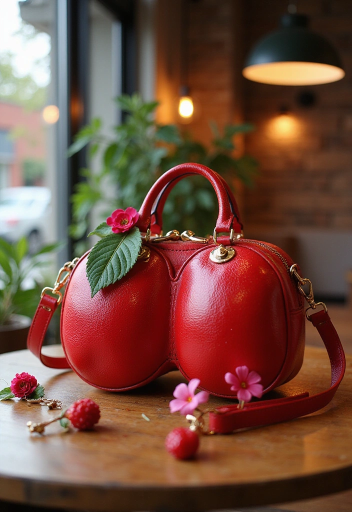 25 Cherry Coded Outfits That Tastefully Blend Fashion and Flavor! - 19. Cherry-Inspired Bags