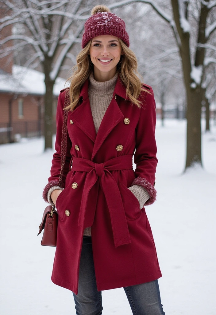 25 Cherry Coded Outfits That Tastefully Blend Fashion and Flavor! - 20. Cherry-Inspired Outerwear