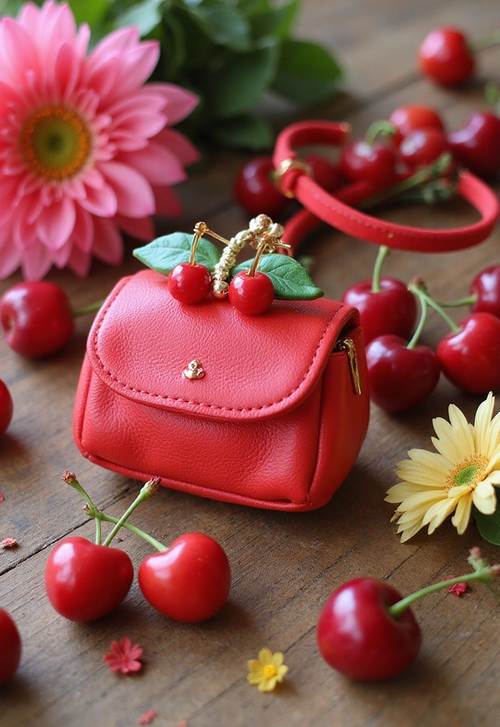 25 Cherry Coded Outfits That Tastefully Blend Fashion and Flavor! - 4. Cherry Accessories: A Pop of Flavor