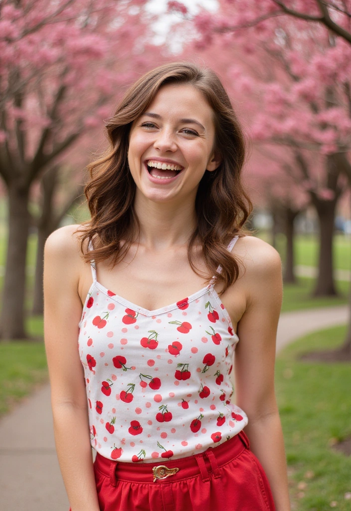 25 Cherry Coded Outfits That Tastefully Blend Fashion and Flavor! - 5. Playful Cherry Patterns