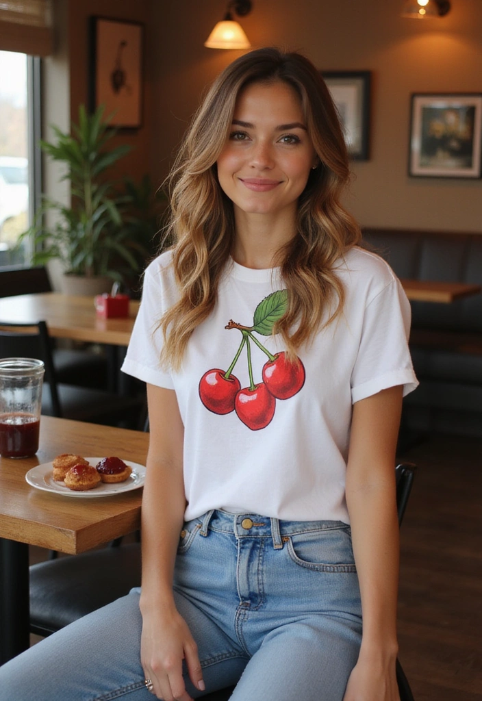 25 Cherry Coded Outfits That Tastefully Blend Fashion and Flavor! - 8. Casual Cherry Chic