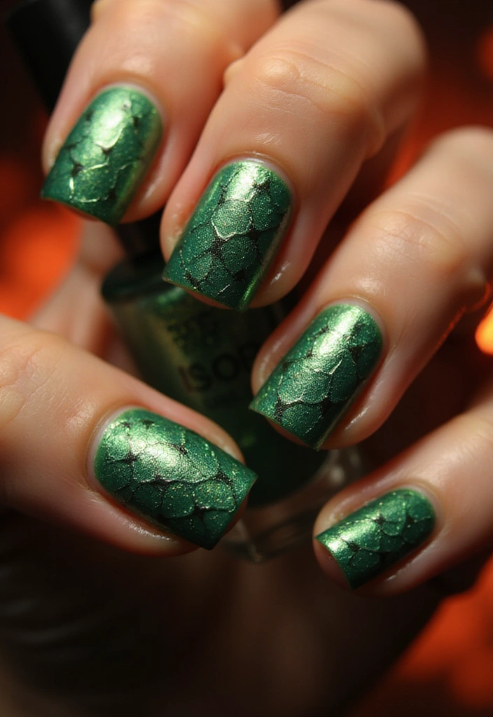 25 Creative Fairytale Nails Ideas to Enchant Your Friends! - 10. Dragon Scales