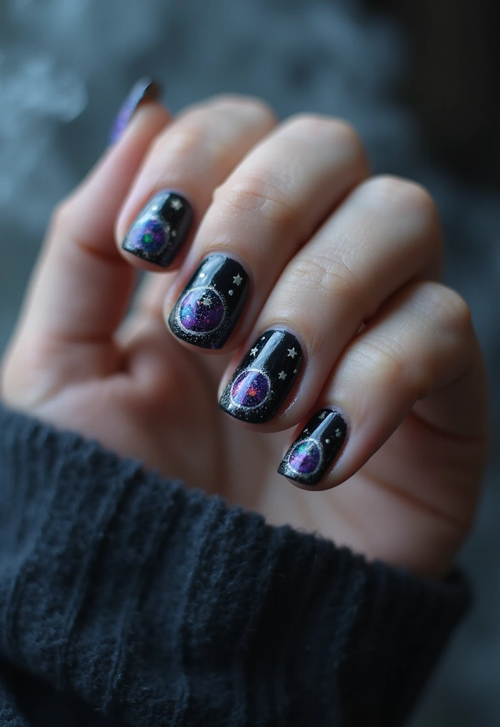 25 Creative Fairytale Nails Ideas to Enchant Your Friends! - 13. Crystal Ball