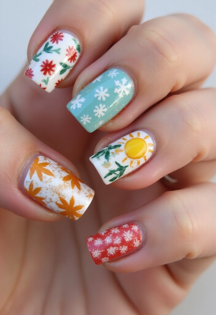 25 Creative Short Nails Designs for Kids That Will Inspire Fun! - 13. Seasonal Themes