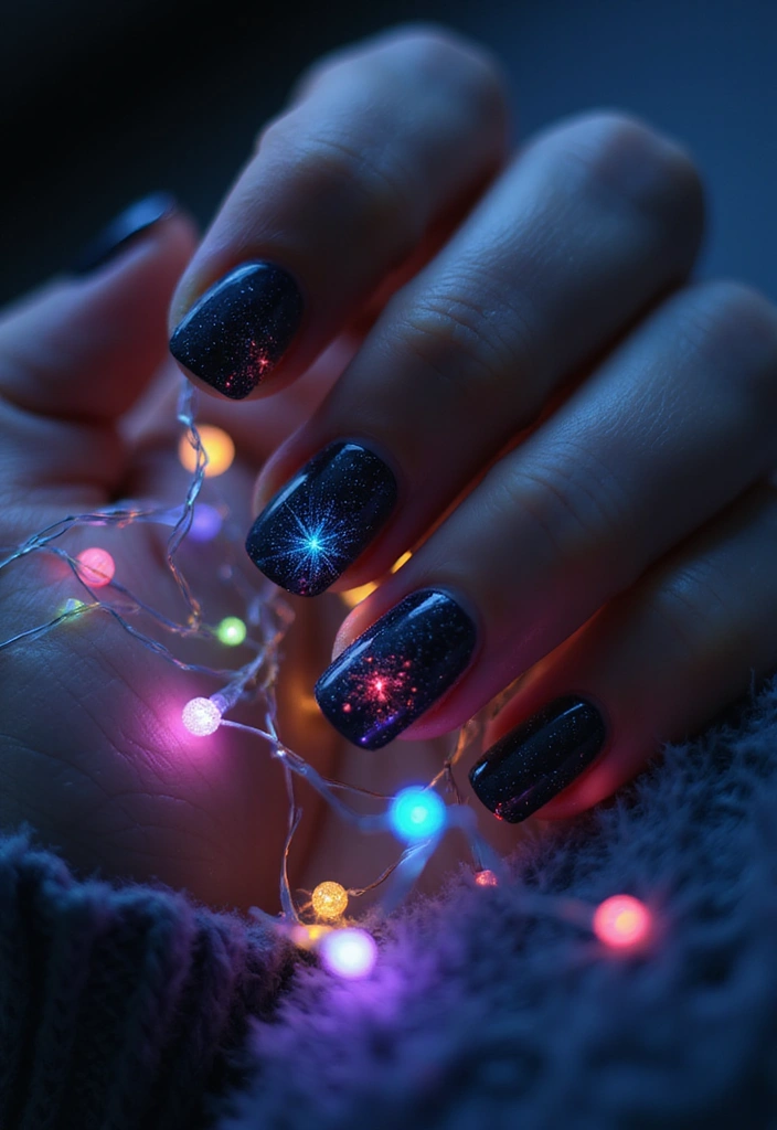 25 Creative Short Nails Designs for Kids That Will Inspire Fun! - 18. Magical Fairy Lights