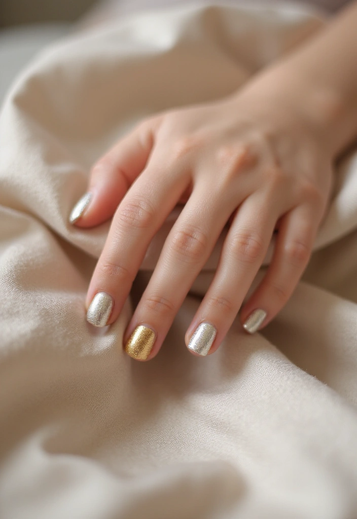 25 Cute and Easy Kids Nails Ideas That Will Make Every Little Girl Smile! - 11. Shiny Metallics