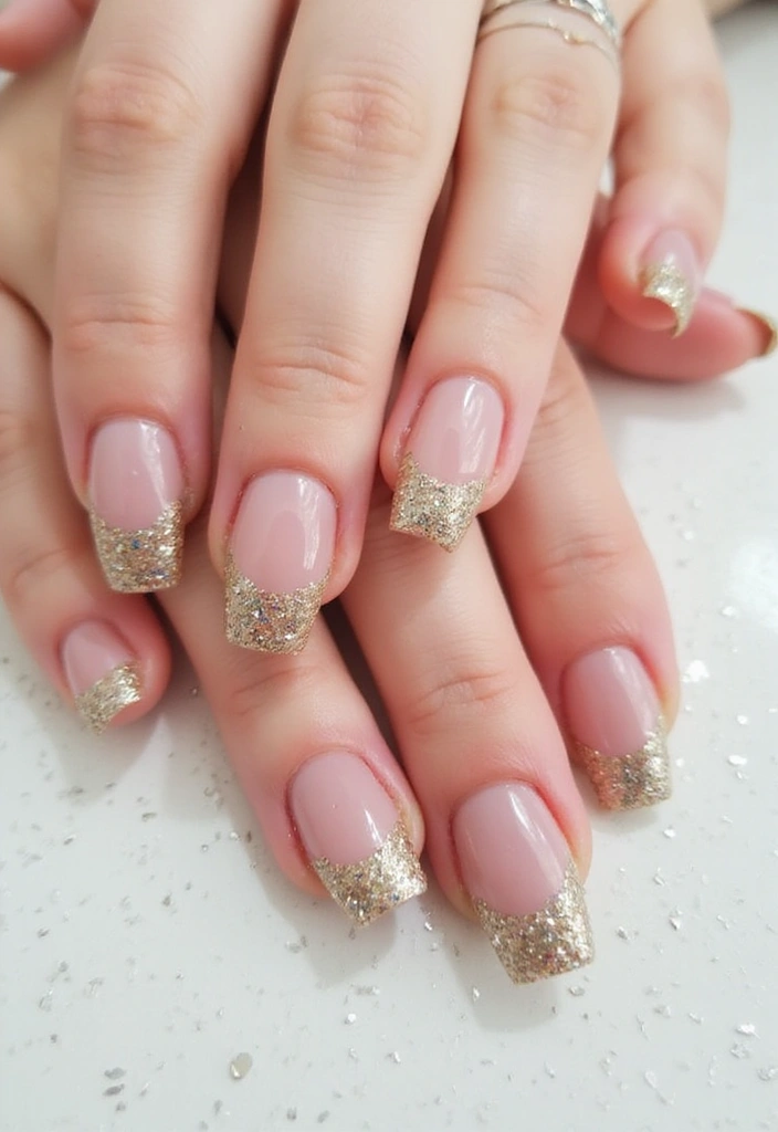 25 Cute and Easy Kids Nails Ideas That Will Make Every Little Girl Smile! - 2. Sparkly Glitter Tips