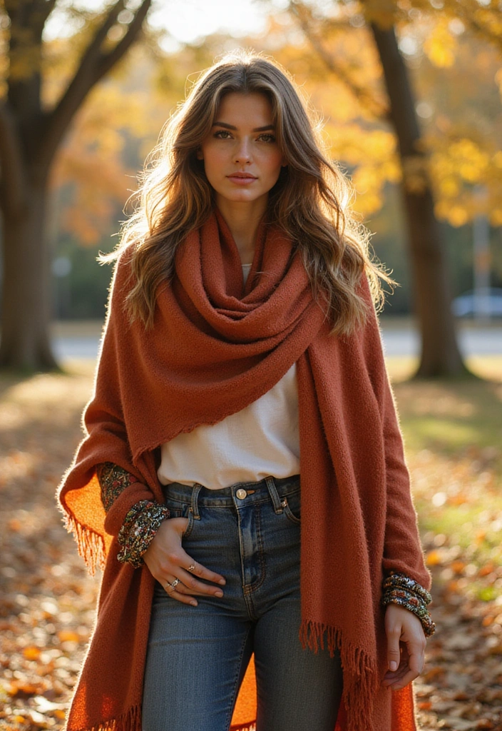 25 Layered Moto Boho Looks That Are Perfect for Every Season! - 7. The Perfect Layered Look with Scarves