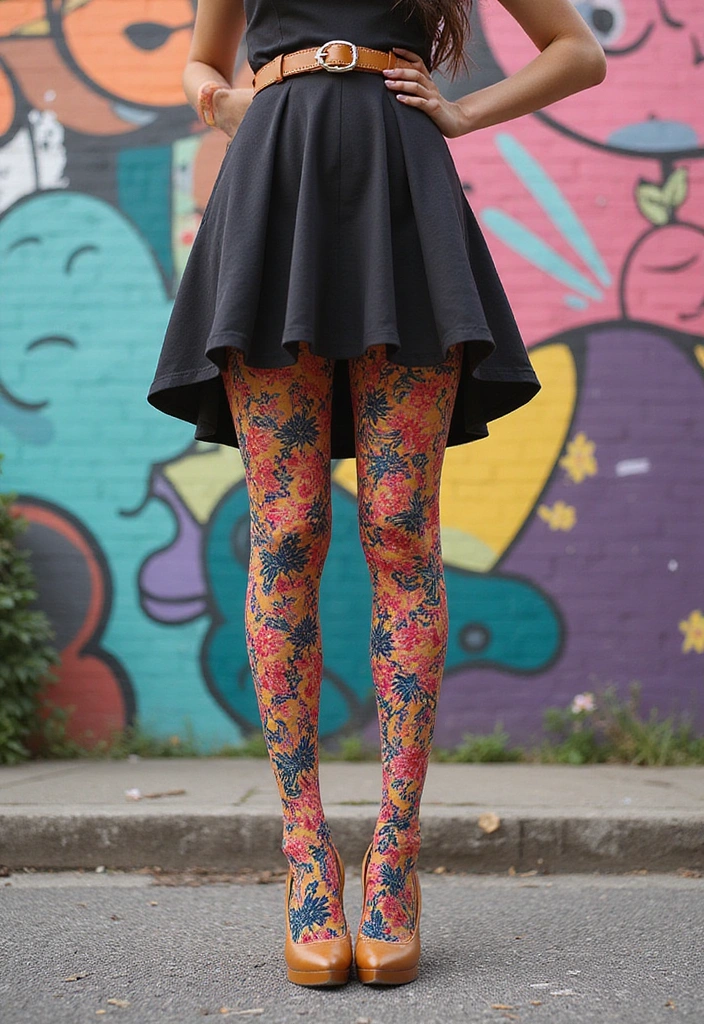 25 Mix & Maximalist Fashion That Says “More is Always More” - 12. Textured Tights