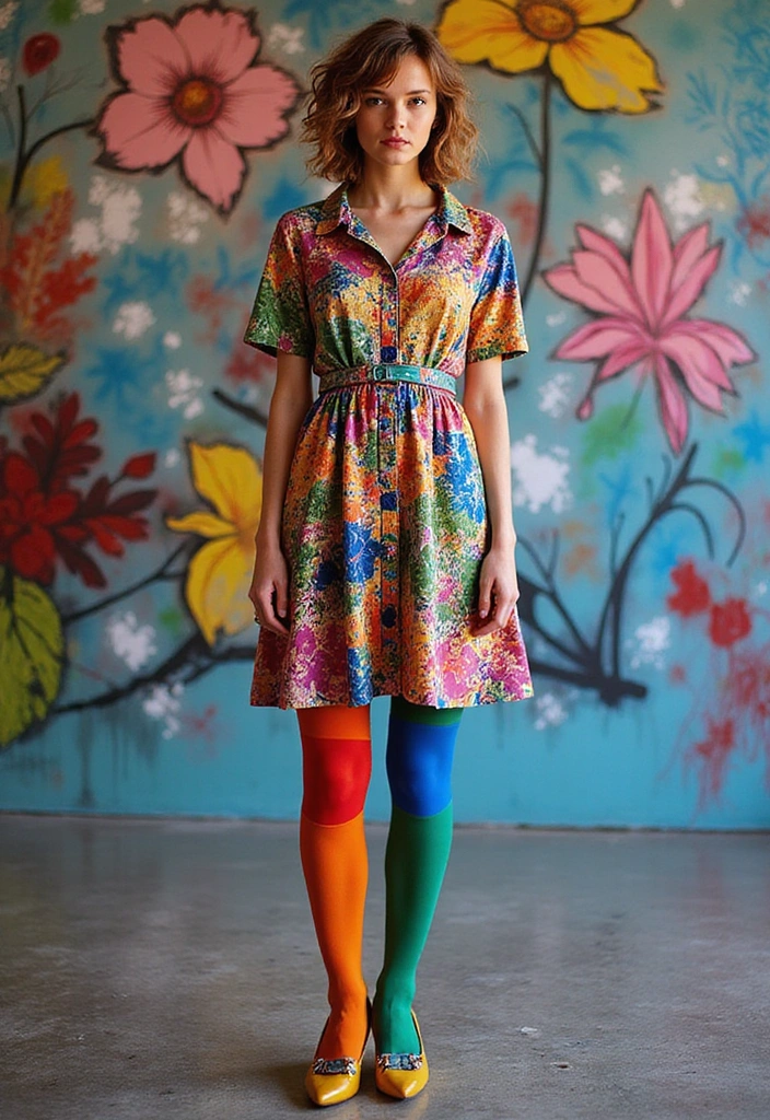 25 Mix & Maximalist Fashion That Says “More is Always More” - 7. Artistic Prints