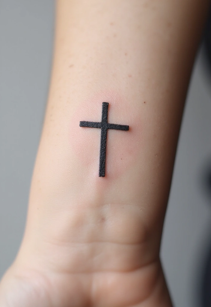 25 Small Tattoo Inspirations You’ll Absolutely Adore! - 12. Simple Cross