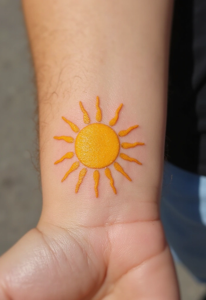 25 Small Tattoo Inspirations You’ll Absolutely Adore! - 14. Tiny Sun