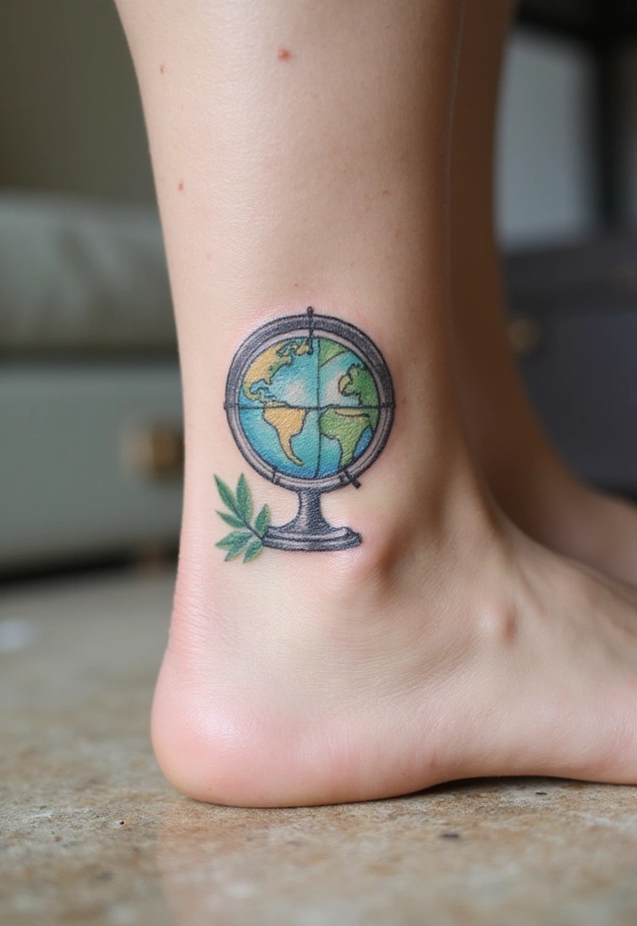 25 Small Tattoo Inspirations You’ll Absolutely Adore! - 18. Small Globe
