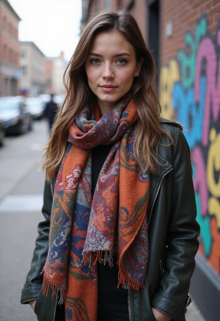 25 Streetwear Looks That'll Make You the Trendsetter of Your Crew! - 21. Layering with Scarves