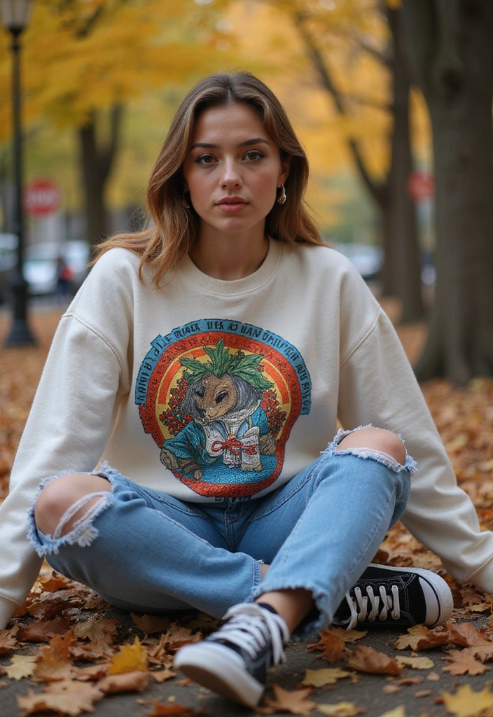 25 Streetwear Looks That'll Make You the Trendsetter of Your Crew! - 23. Graphic Sweatshirts for a Cozy Statement