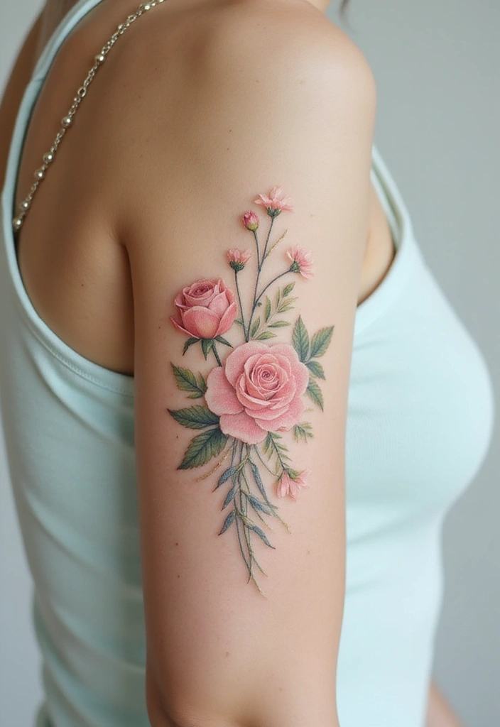26 Fashionable Arm Tattoos for Women That Are Perfect for Every Occasion! - 1. Delicate Floral Designs