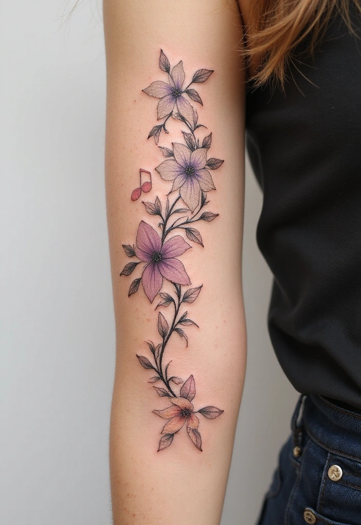 26 Fashionable Arm Tattoos for Women That Are Perfect for Every Occasion! - 19. Music-Inspired Tattoos