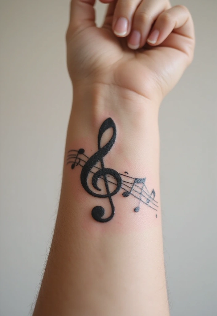 26 Fashionable Arm Tattoos for Women That Are Perfect for Every Occasion! - 19. Musical Notes