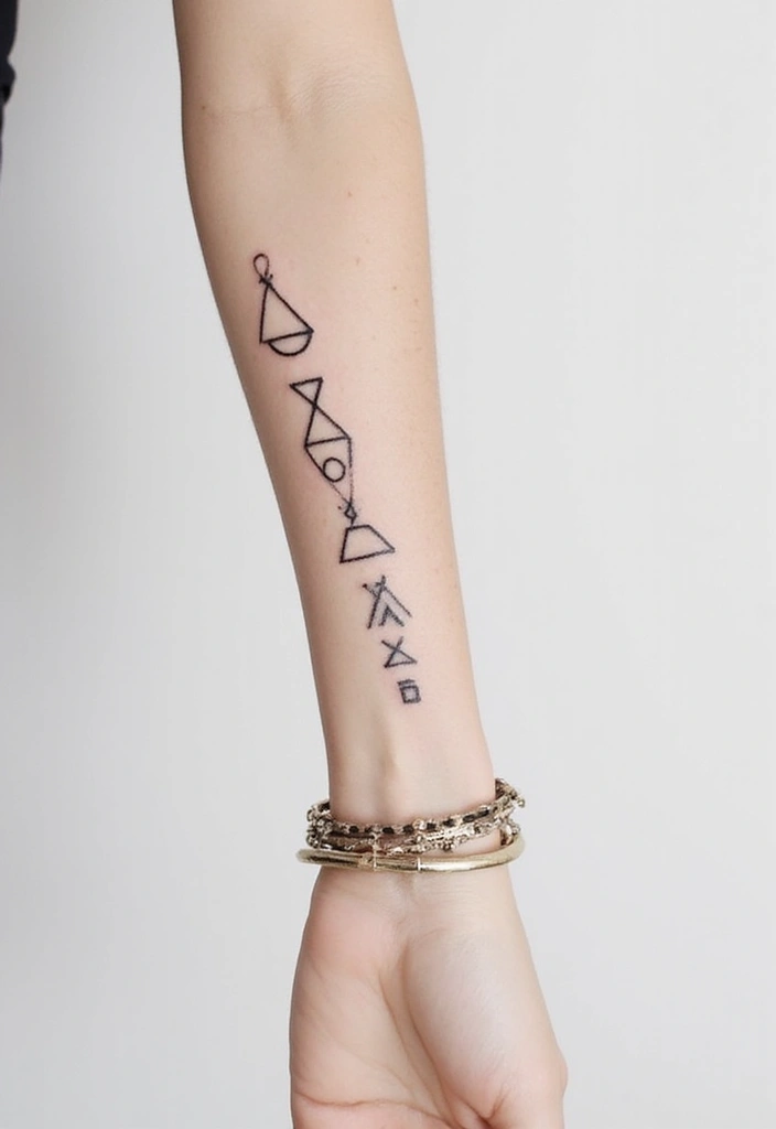 26 Fashionable Arm Tattoos for Women That Are Perfect for Every Occasion! - 2. Minimalist Geometric Shapes