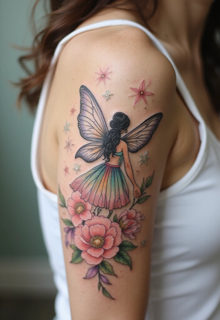 26 Fashionable Arm Tattoos for Women That Are Perfect for Every Occasion! - 20. Ethereal Fairy Designs
