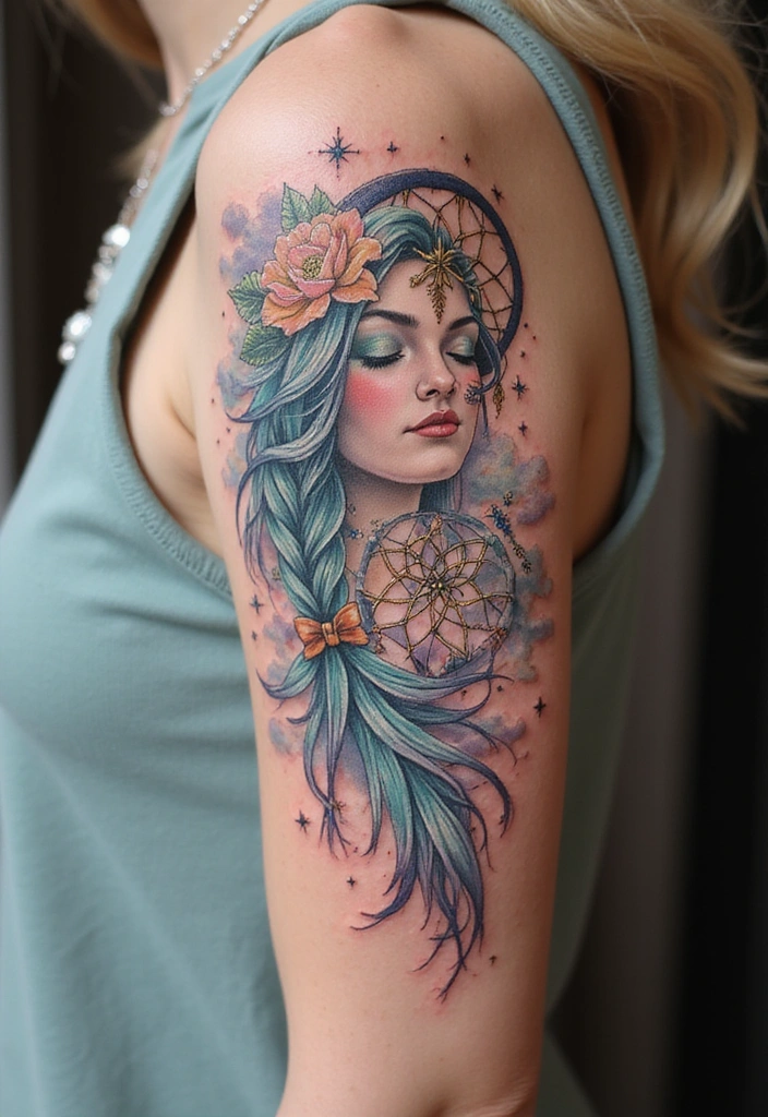 26 Goddess Complex Tattoos That Channel Pure Divine Energy - 11. The Dream Goddess: Manifesting Aspirations