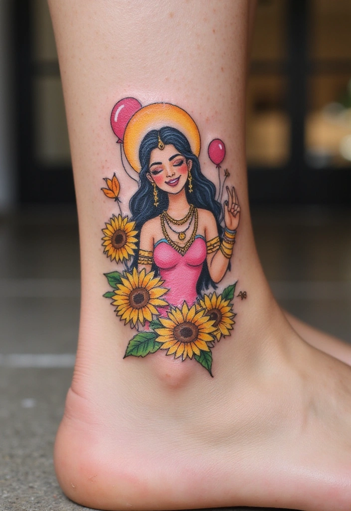 26 Goddess Complex Tattoos That Channel Pure Divine Energy - 16. The Goddess of Joy: Celebrating Happiness