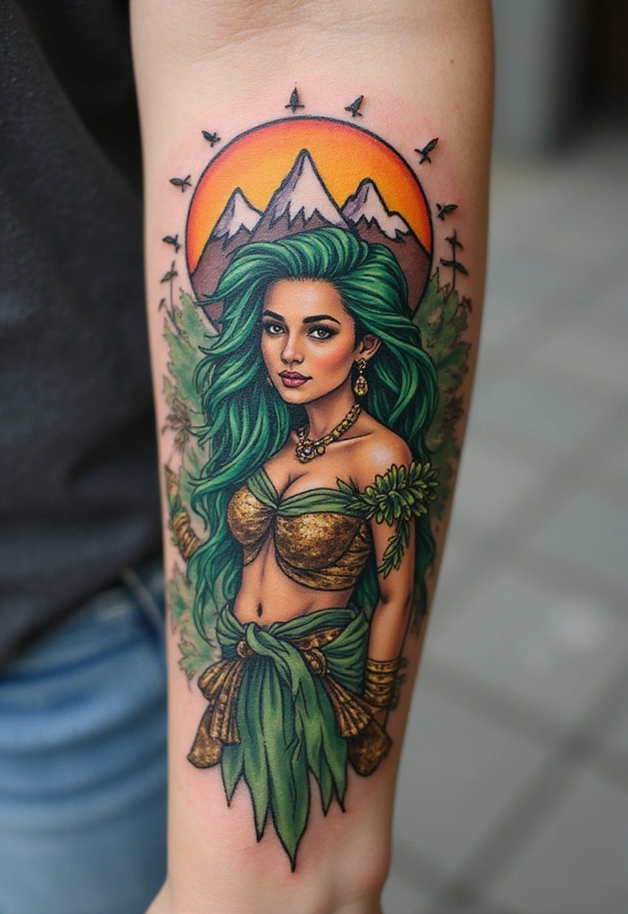 26 Goddess Complex Tattoos That Channel Pure Divine Energy - 18. The Goddess of Adventure: Exploring New Horizons