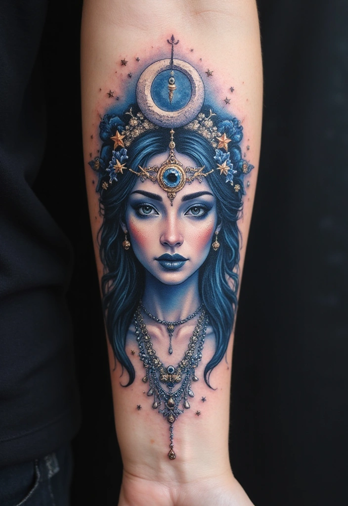 26 Goddess Complex Tattoos That Channel Pure Divine Energy - 24. The Goddess of Intuition: Inner Guidance and Clarity