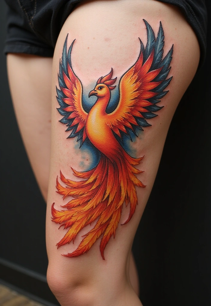 26 Goddess Complex Tattoos That Channel Pure Divine Energy - 6. The Phoenix Goddess: Rebirth and Renewal