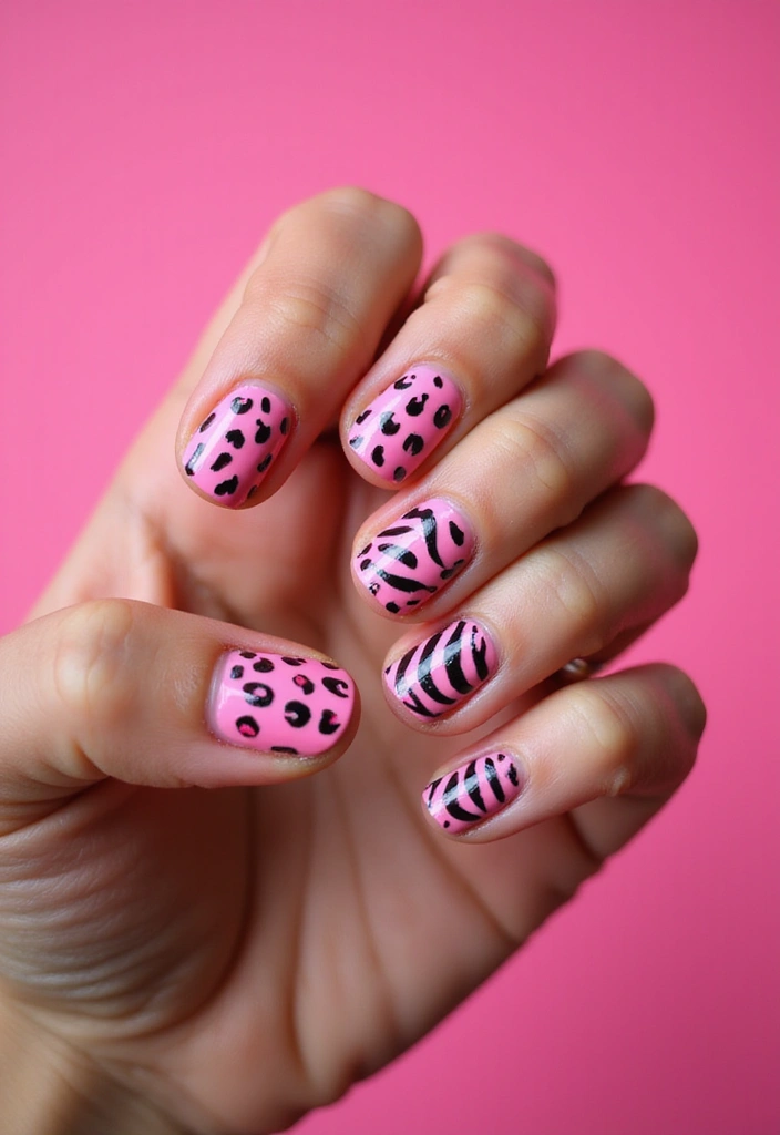 26 Pink Nail Designs That Will Make Your Friends Jealous (You Won't Believe #12!) - 10. Pink Animal Prints