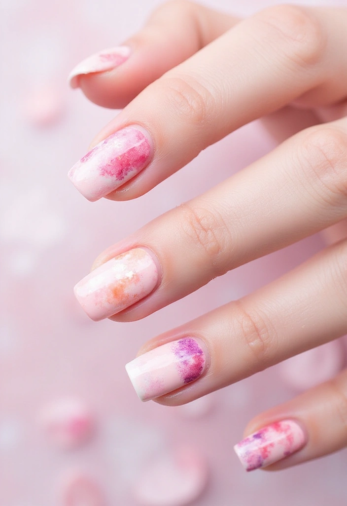 26 Pink Nail Designs That Will Make Your Friends Jealous (You Won't Believe #12!) - 17. Pink Watercolor Effect