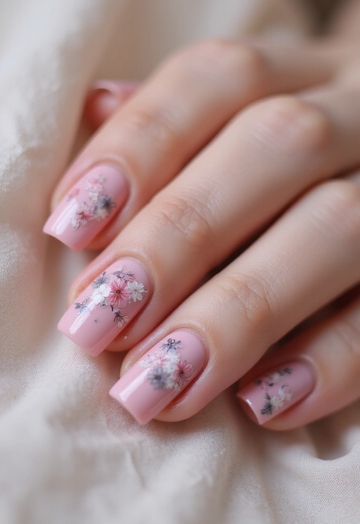 26 Pink Nail Designs That Will Make Your Friends Jealous (You Won't Believe #12!) - 24. Pink Vintage Floral