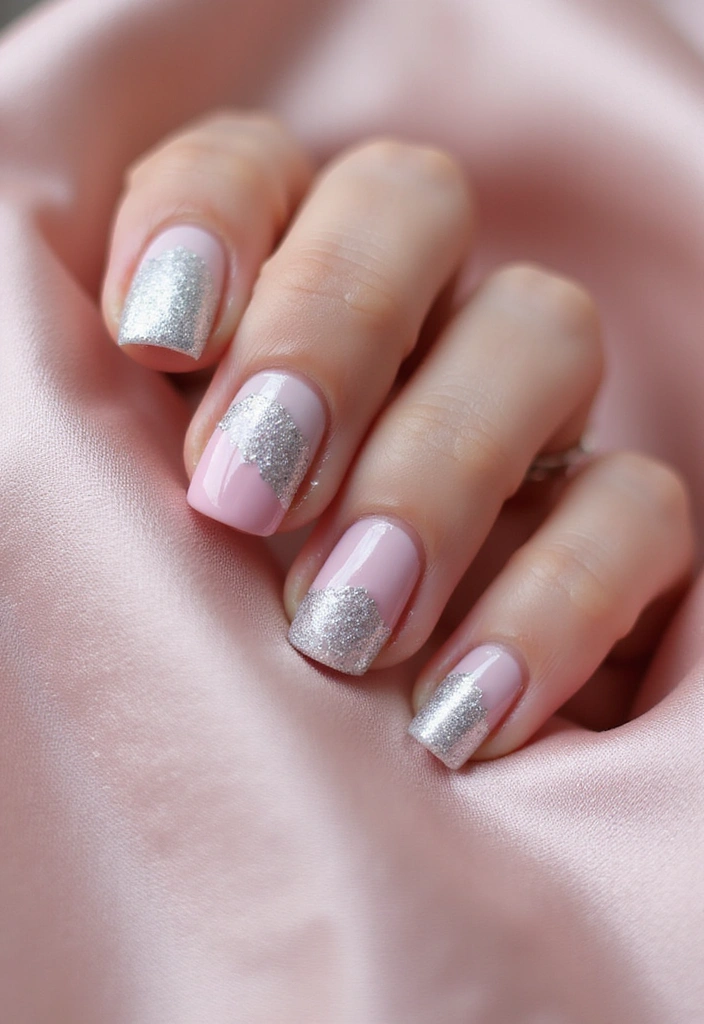 26 Pink Nail Designs That Will Make Your Friends Jealous (You Won't Believe #12!) - 25. Pink and Silver Ombre