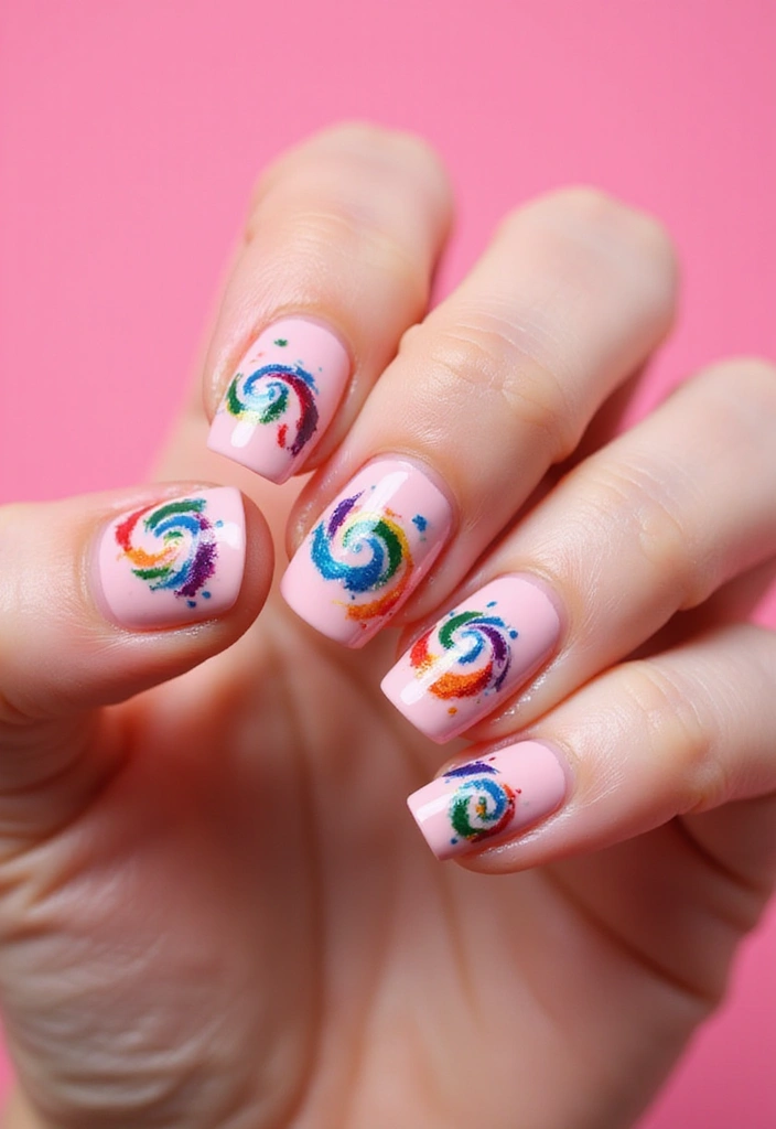 26 Pink Nail Designs That Will Make Your Friends Jealous (You Won't Believe #12!) - 26. Pink Spiral Nail Art