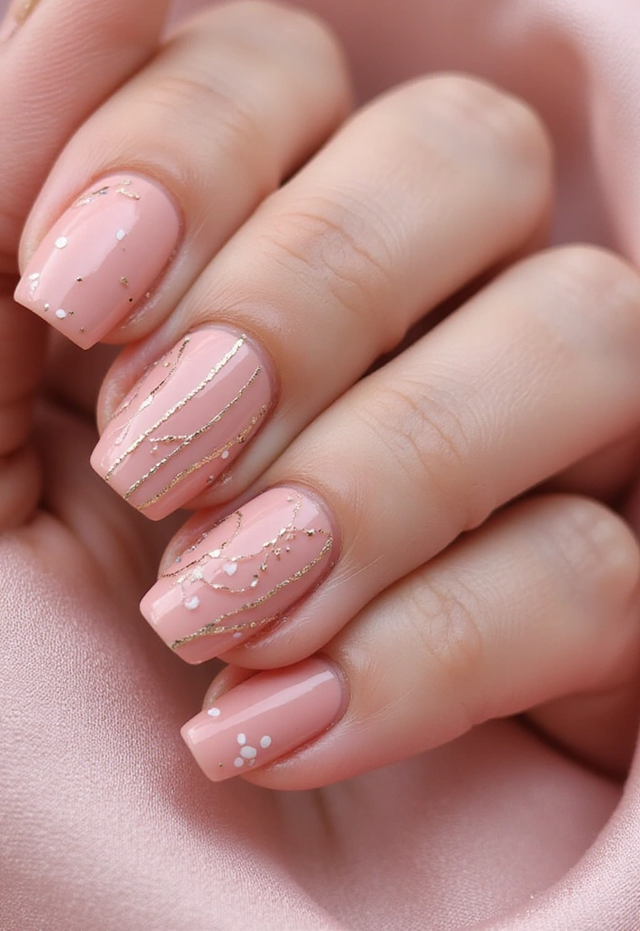 26 Pink Nail Designs That Will Make Your Friends Jealous (You Won't Believe #12!) - 5. Pink and Gold Elegance