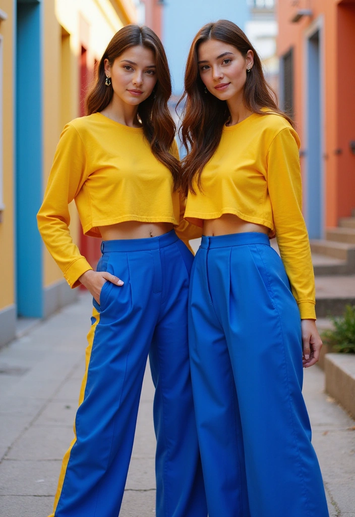 26 Seeing Double Outfit Trends That Turn Twinning Into Art - 10. Color Blocking