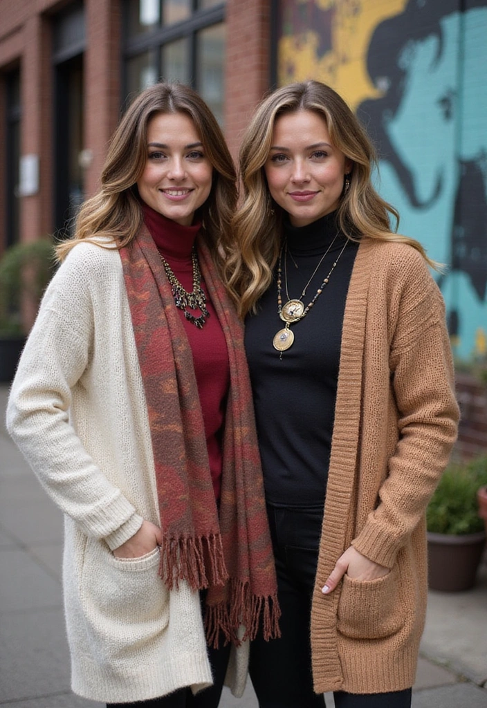 26 Seeing Double Outfit Trends That Turn Twinning Into Art - 19. Artistic Layers