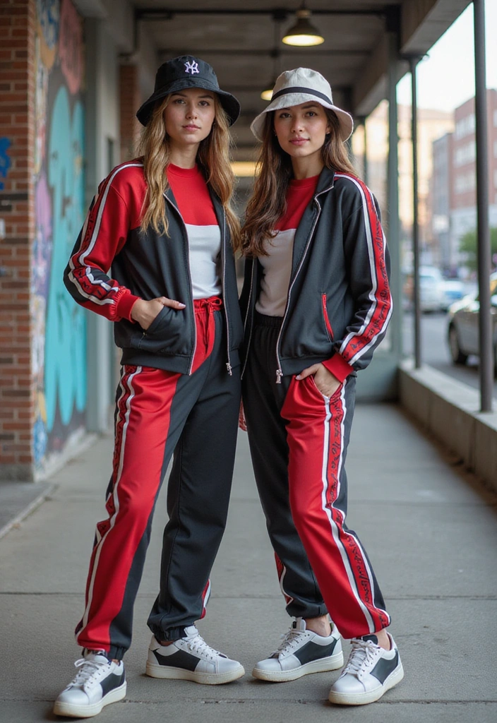 26 Seeing Double Outfit Trends That Turn Twinning Into Art - 25. Retro Sportswear