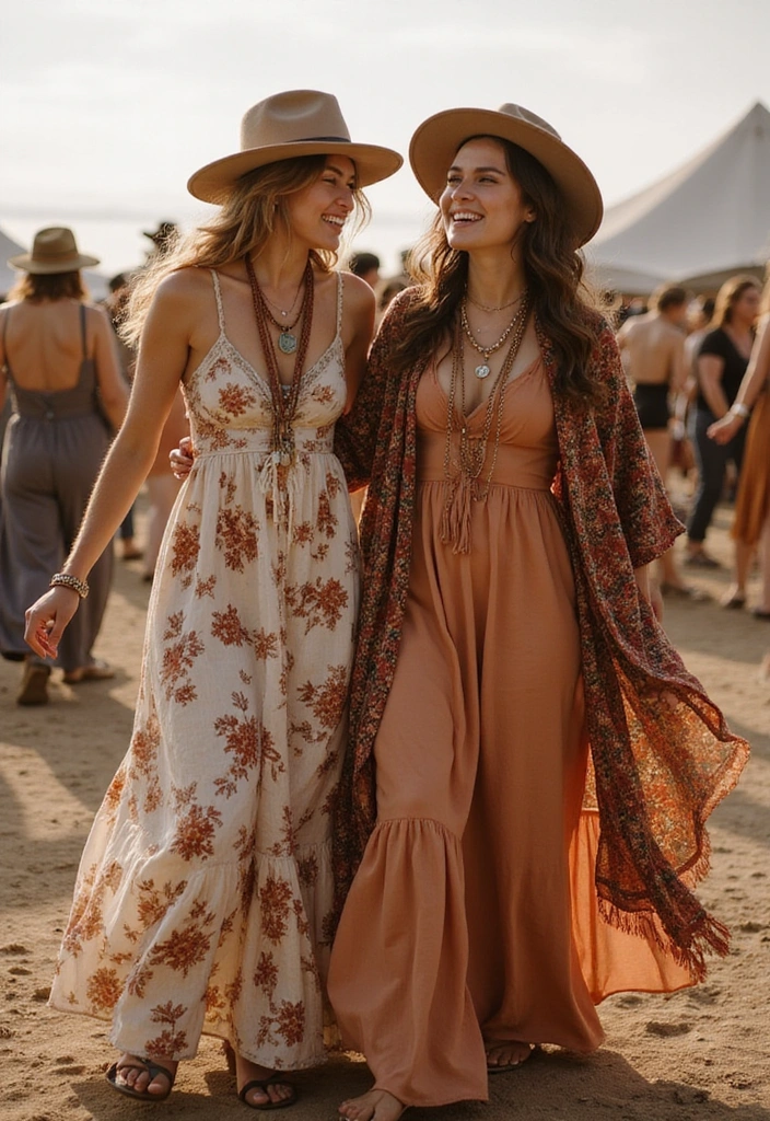 26 Seeing Double Outfit Trends That Turn Twinning Into Art - 4. Boho Beauties