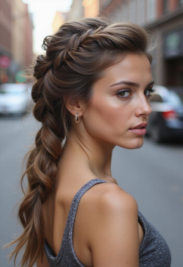 27 Fish Tail Braid Ideas That Will Make You the Trendsetter of the Season! - 16. Fishtail Braid with a Side Part