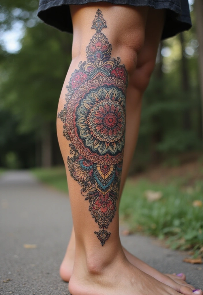 27 Leg Tattoos Ideas for Women That Are Works of Art on Skin! - 2. Mandala Magic