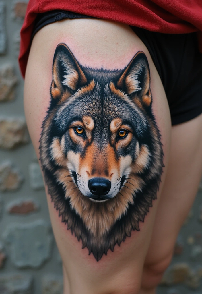 27 Leg Tattoos Ideas for Women That Are Works of Art on Skin! - 4. Animal Portraits