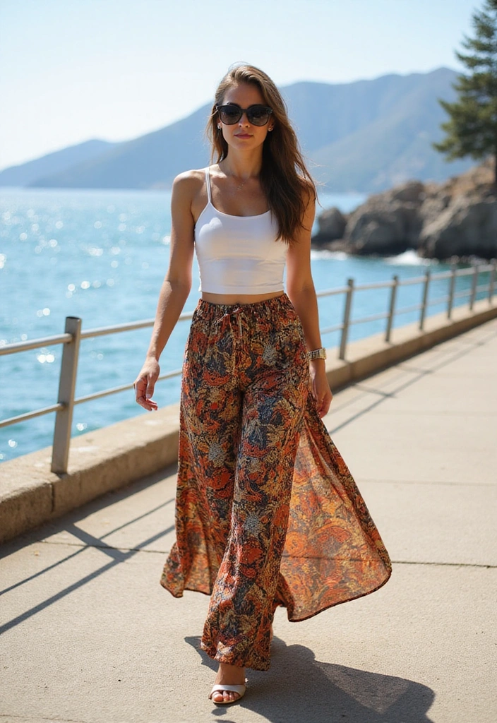 27 Peak Travel Outfits That Are as Photogenic as Your Passport - 22. Flowy Palazzo Pants