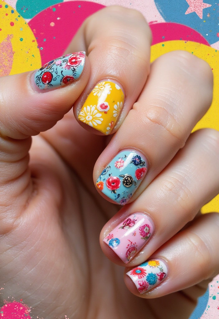 27 Pickle Fix Nails That Are Quirky, Fun, and Totally Unexpected - 14. Creative Collage
