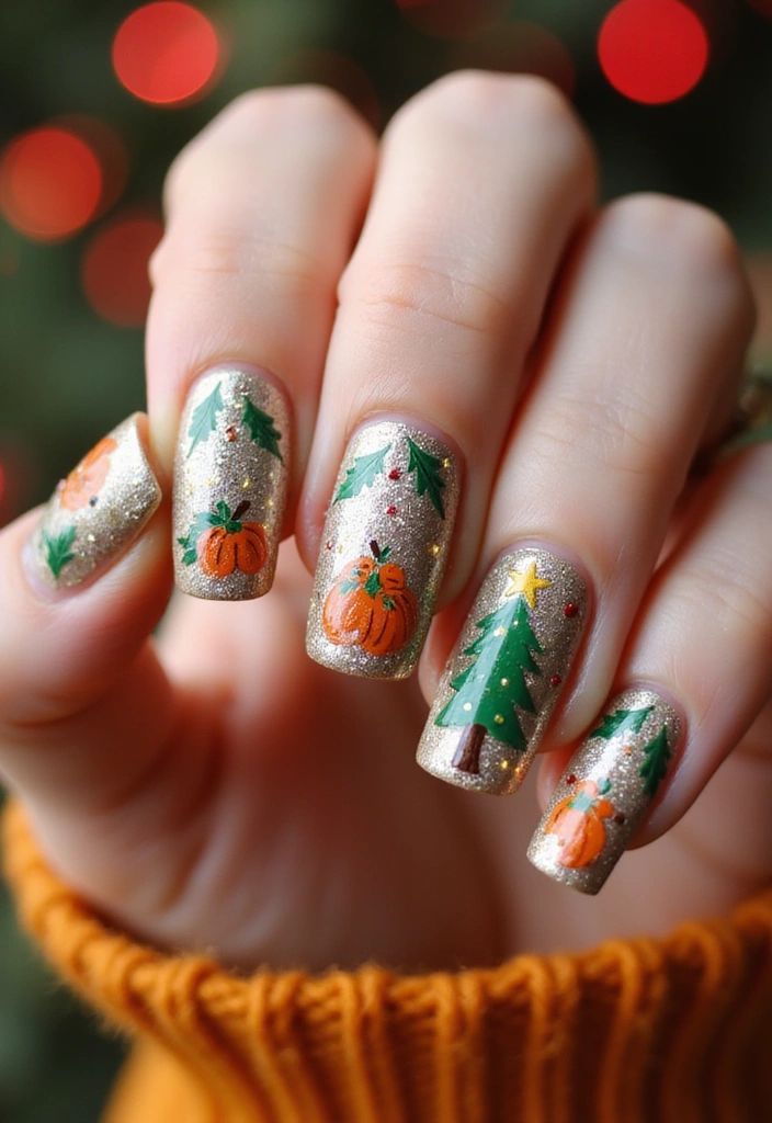 27 Pickle Fix Nails That Are Quirky, Fun, and Totally Unexpected - 15. Holiday Cheer