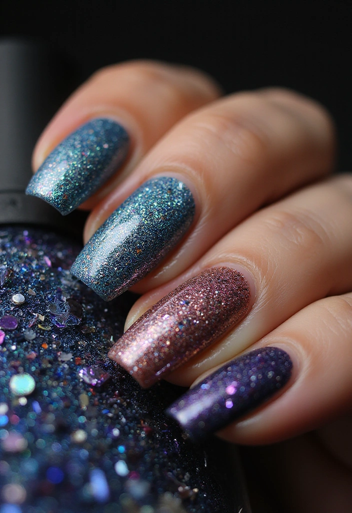 27 Pickle Fix Nails That Are Quirky, Fun, and Totally Unexpected - 16. Sparkling Glitter Bomb