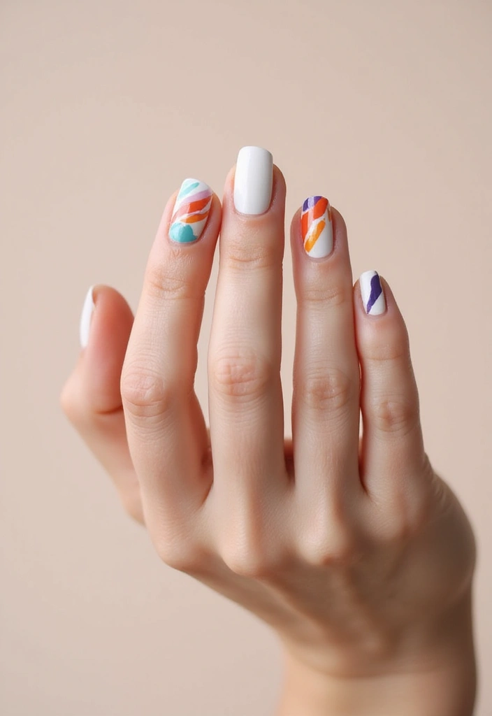 27 Pickle Fix Nails That Are Quirky, Fun, and Totally Unexpected - 17. Brushstroke Beauty