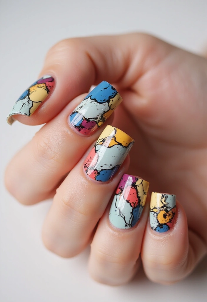 27 Pickle Fix Nails That Are Quirky, Fun, and Totally Unexpected - 18. Artistic Abstracts