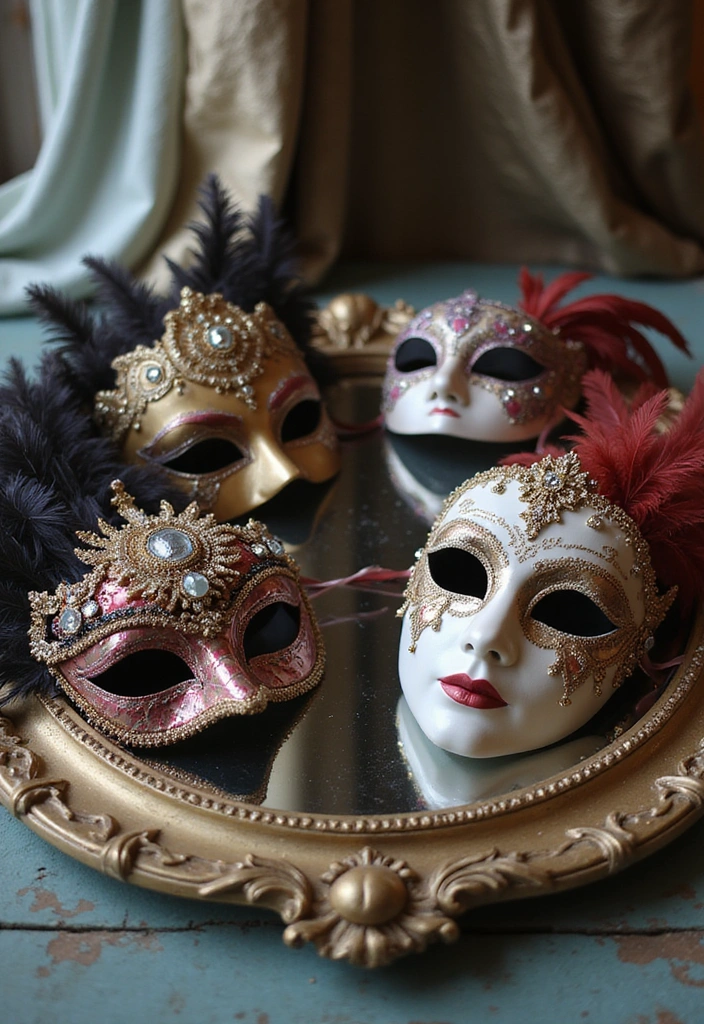 27 Rococo Revival Fashion That Screams Drama and Decadence - 17. Enchanting Masks for Mysterious Allure