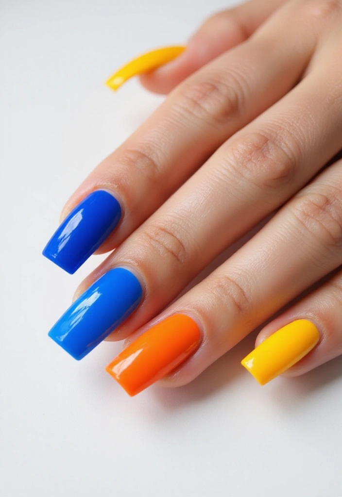 27 Trendy Acrylic Nail Ideas for Long Nails That Are Totally Must-Haves! - 12. Color Block Nails